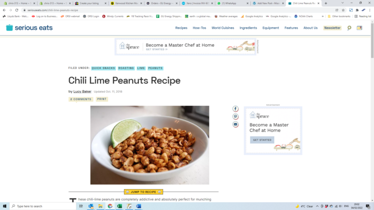 Day 44 – Chilli peanuts and the lack thereof